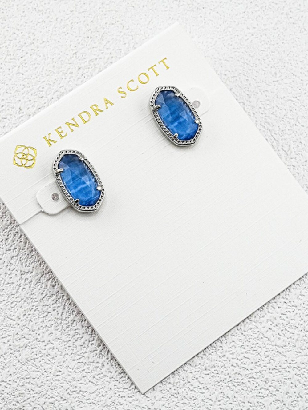 Kendra Scott Light Blue Cat��s Eye Stud Earrings